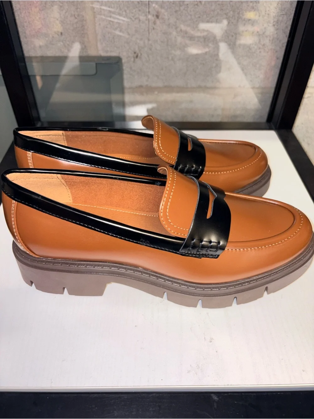 Women’s Brown Leather Penny Loafers